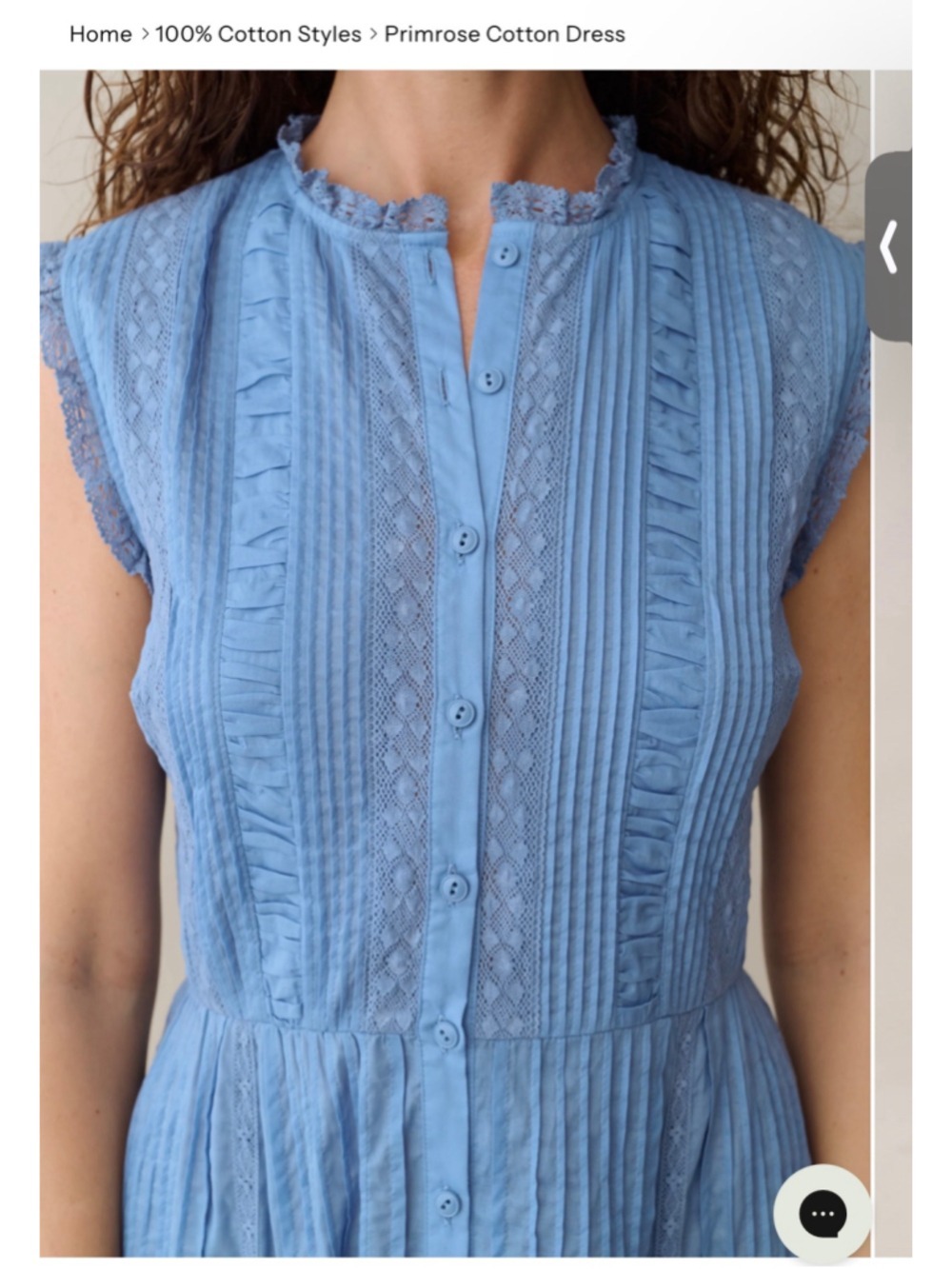 Women's Sorella Blue Cotton Maxi Dress Size S - Picture 4 of 12